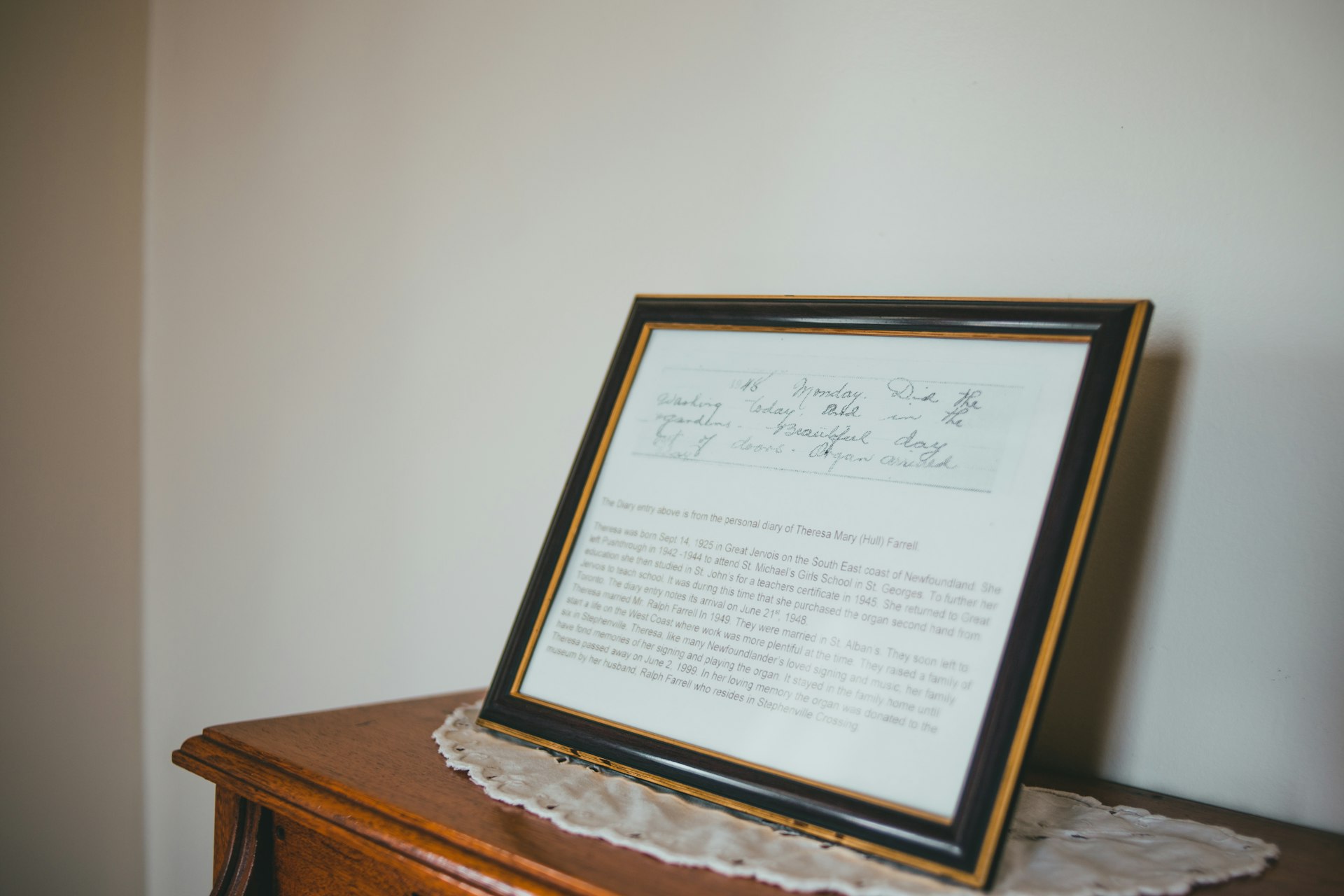 brown wooden framed white paper